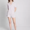 Printed shorty boyfriend pajamas