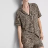 Printed shorty boyfriend pajamas