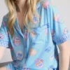 Printed shorty boyfriend pajamas