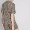Printed shorty boyfriend pajamas
