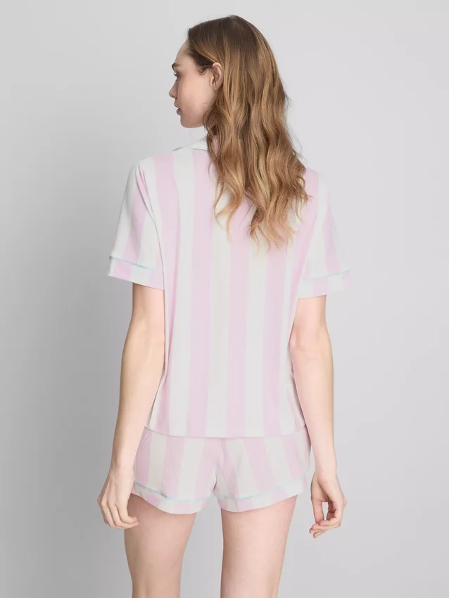 Printed shorty boyfriend pajamas