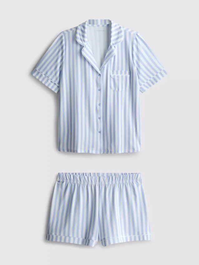 Printed shorty boyfriend pajamas