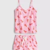 Printed shorty pajamas