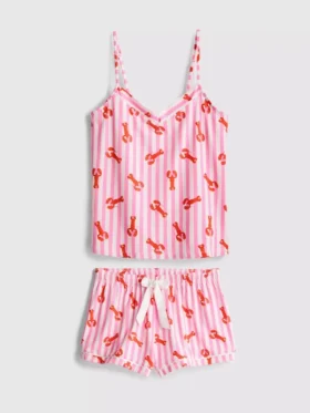 Printed shorty pajamas