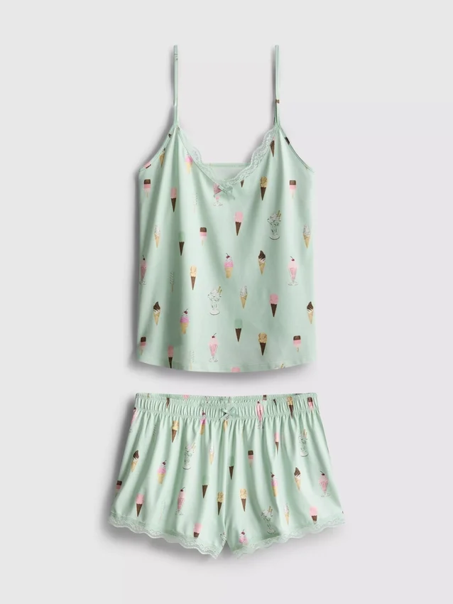 Printed shorty pajamas
