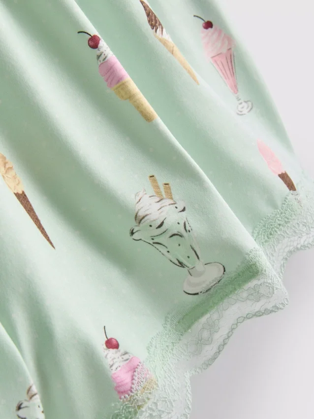 Printed shorty pajamas