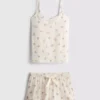 Printed shorty pajamas