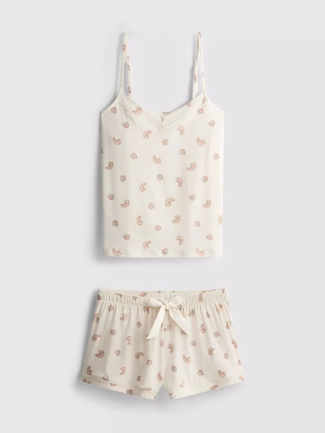 Printed shorty pajamas
