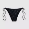 Printed side-tie bikini bottoms