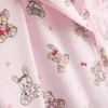 Printed teddy boyfriend shorty pajamas