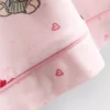 Printed teddy boyfriend shorty pajamas