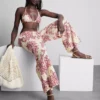 Printed wide-leg beach pants