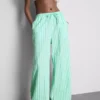 Printed wide-leg beach pants