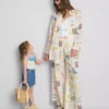 Printed wide-leg beach pants