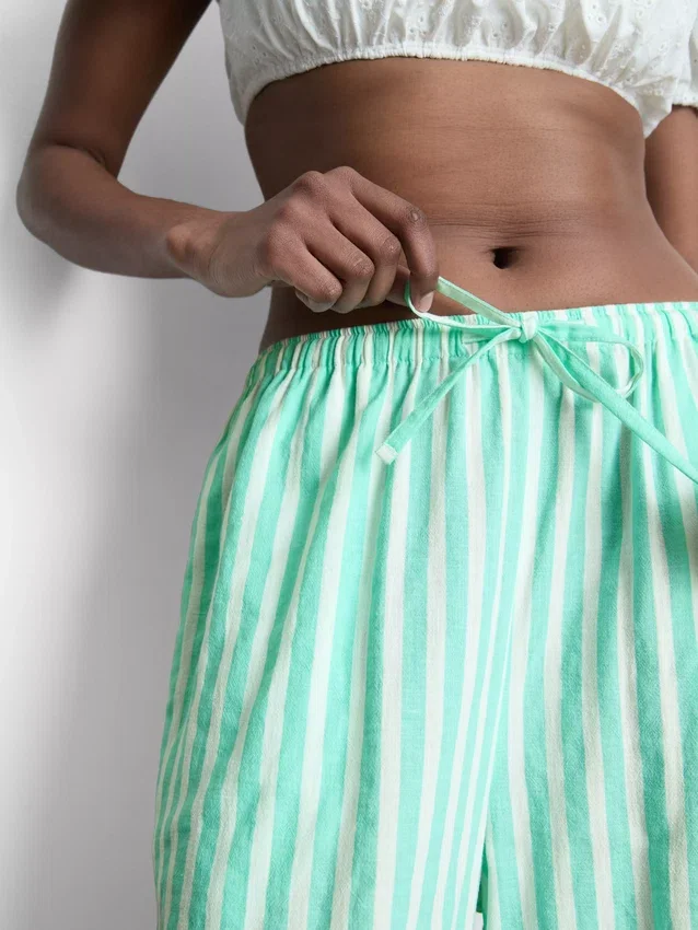 Printed wide-leg beach pants