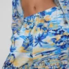 Printed wide-leg beach pants