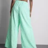 Printed wide-leg beach pants