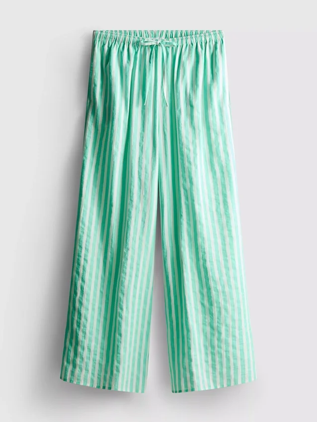 Printed wide-leg beach pants