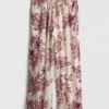 Printed wide-leg beach pants