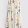 Printed wide-leg beach pants