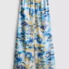 Printed wide-leg beach pants