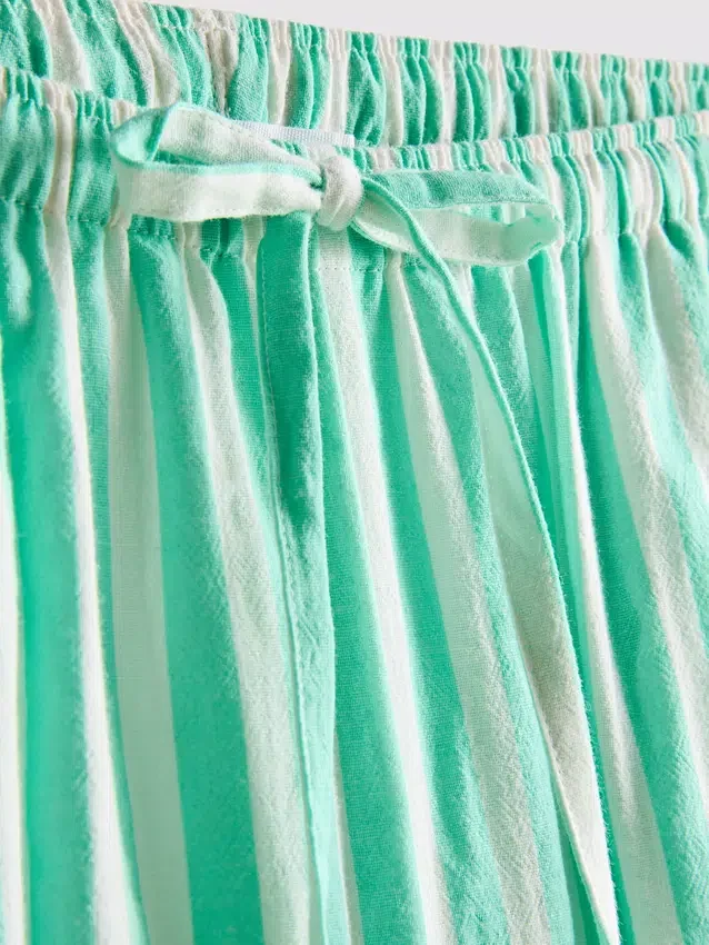 Printed wide-leg beach pants