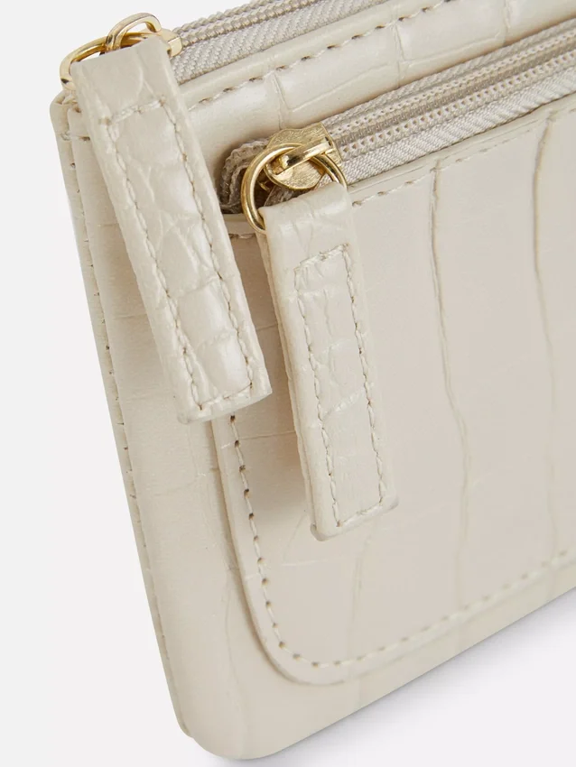 Pu croc coin purse