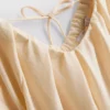 Puff-sleeve mini smock dress