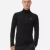 Quarter-zip long sleeve gym top