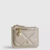 Quilted initial coin purse