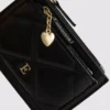 Quilted initial coin purse