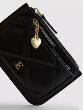 Quilted initial coin purse