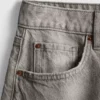 Raw hem denim bermuda shorts