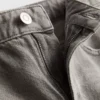 Raw hem denim bermuda shorts
