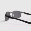 Rectangle-frame mirrored sunglasses