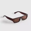 Rectangle frame slim sunglasses