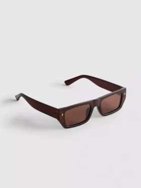 Rectangle frame slim sunglasses
