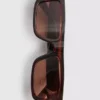 Rectangle frame slim sunglasses