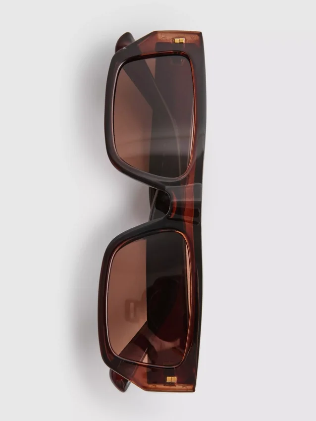 Rectangle frame slim sunglasses