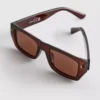 Rectangle frame slim sunglasses