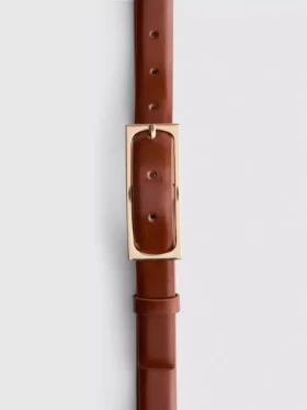 Rectangular buckle belt