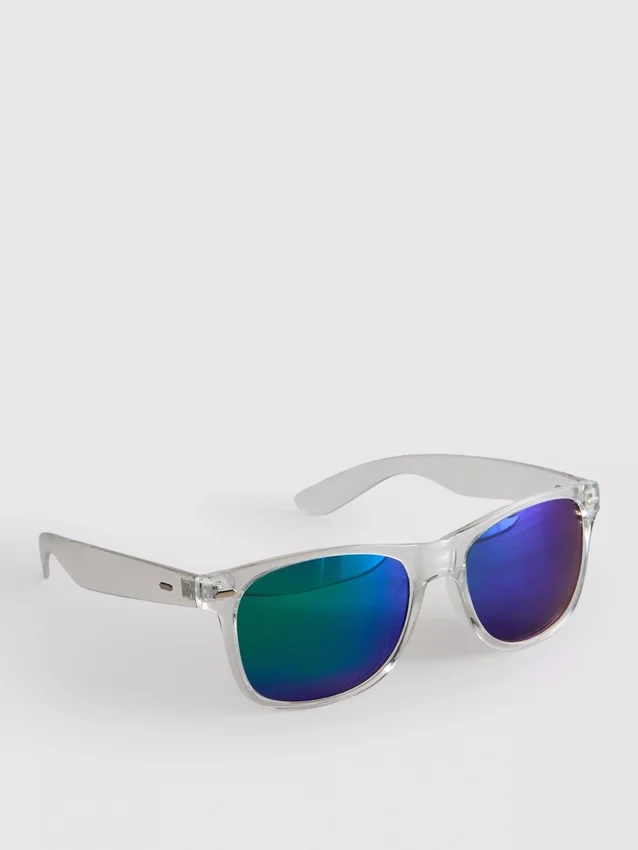 Rectangular mirrored sunglasses