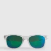 Rectangular mirrored sunglasses