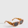 Rectangular tortoiseshell sunglasses