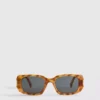 Rectangular tortoiseshell sunglasses