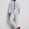 Regular fit textured suit pants