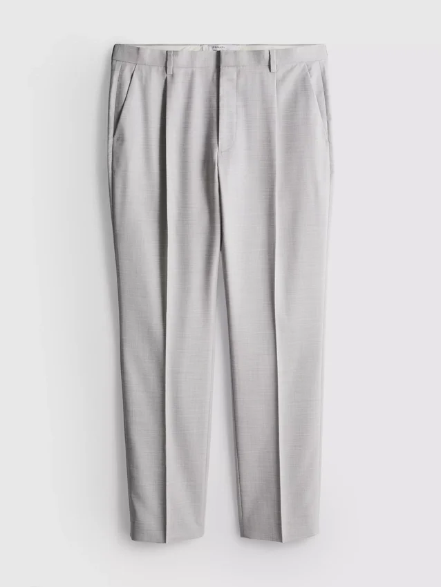 Regular fit textured suit pants