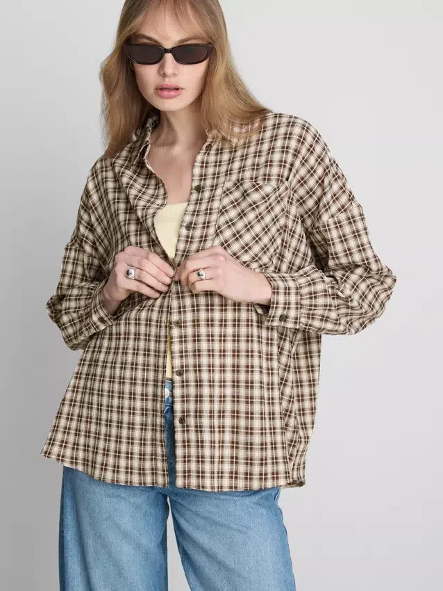 Relaxed check shirt