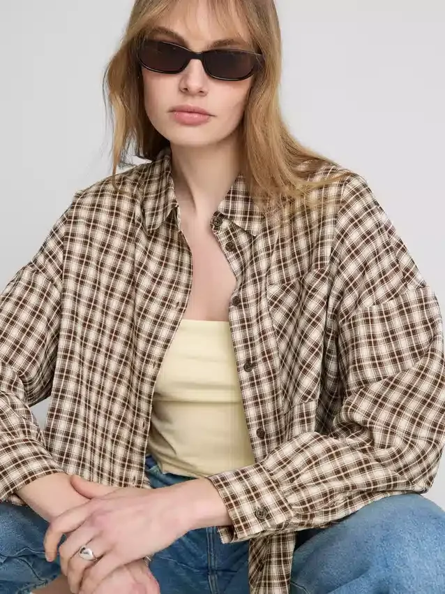 Relaxed check shirt