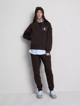Relaxed cotton blend printed sweatshirt